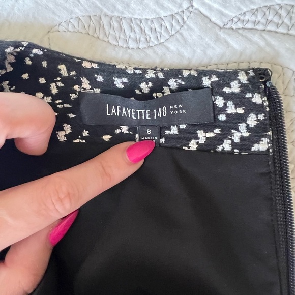 Lafayette 148 New York - Woven Sheath Dress - Cap Sleeve - Picture 4 of 12